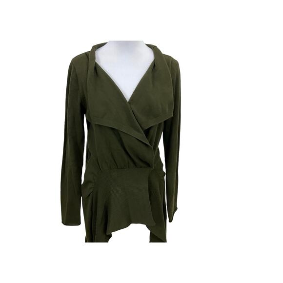 Romeo & Juliet Couture Green Cotton Wrap Jacket - Picture 2 of 8